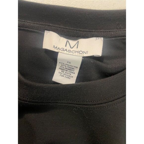 Magaschoni Black Jersey Pullover Twist Front Top XS - Picture 5 of 5